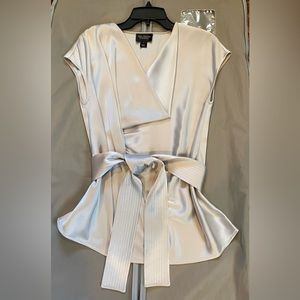 St John Couture Satin Evening Top